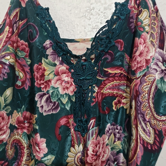 Vintage night slip dress with robe - Picture 6 of 9